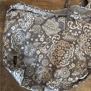 Thirty-One Elegant Gray Patterned Hobo Bag